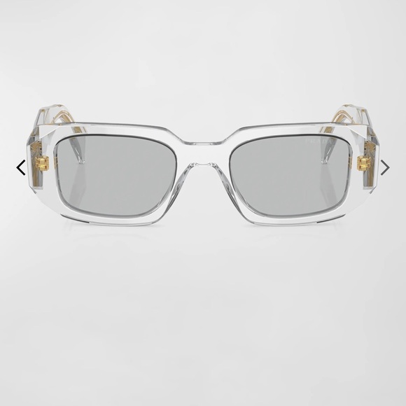 Prada Clear and Gold Square Sunglasses